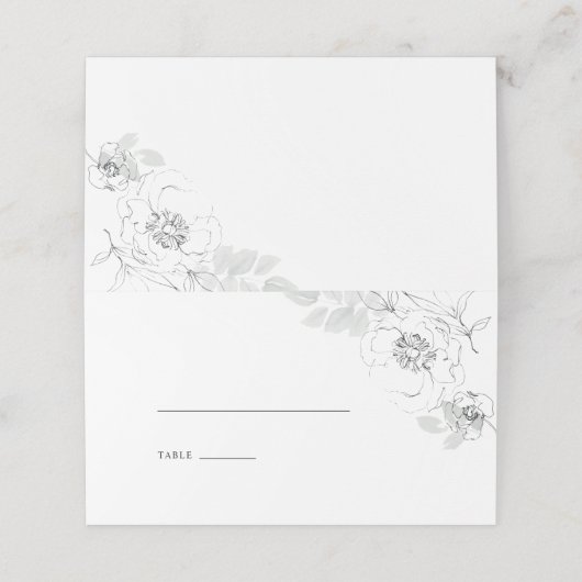 ボタニカルリーフ結婚イラストレーション座席表 プレイスカード (外部開封)