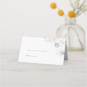 ボタニカルリーフ結婚イラストレーション座席表 プレイスカード (正面)