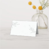 ボタニカルリーフ葉のスケッチスケッチエレガント プレイスカード (正面)