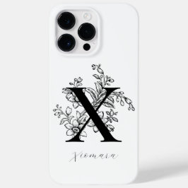 ボタニカルレターXモノグラム名 Case-Mate iPhone 14 PRO MAXケース