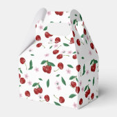 ボタニカルレッドさくらんぼの緑&花 フェイバーボックス (裏面サイド)