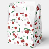 ボタニカルレッドさくらんぼの緑&花 フェイバーボックス (オープン)