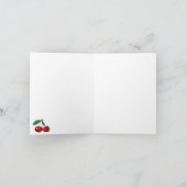 ボタニカルレッドさくらんぼグリーン&さくらんぼ花 カード (内部)