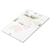 ボタニカルレッドさくらんぼレシピページ ノートパッド (アングル)