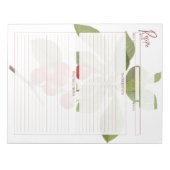 ボタニカルレッドさくらんぼレシピページ ノートパッド (正面)