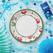 ボタニカルレッドアップルオーチャード紙プレート ペーパープレート (パーティー)