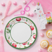 ボタニカルレッドアップルオーチャード紙プレート ペーパープレート (パーティー)