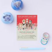 ボタニカルレッドセージ緑ペットシッタートリマードッグ チラシ (シングル)