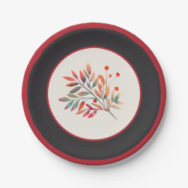 ボタニカルレッドベリストライプー離れ& ペーパープレート