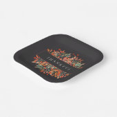 ボタニカルレッドベリーと離れダークカスタマイズ ペーパープレート (傾斜あり)