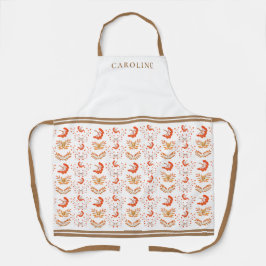 ボタニカルレッドベリー&紅葉カスタム エプロン