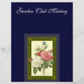 ボタニカルレッドホワイトローズカスタムズフライヤー チラシ (裏面)