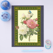 ボタニカルレッドホワイトローズカスタムズフライヤー チラシ (シングル)