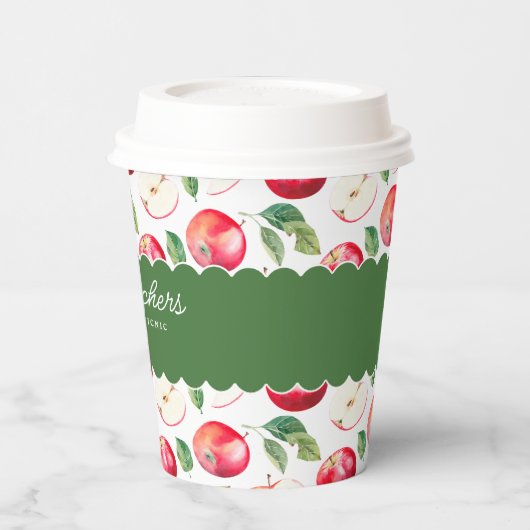 ボタニカルレッドリンゴのカスタマイズ 紙コップ (左)