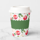 ボタニカルレッドリンゴのカスタマイズ 紙コップ (裏面)