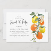 ボタニカルレモンとオレンジガーランドSweet sixteen 招待状 (正面)