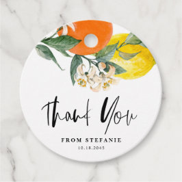 ボタニカルレモンとオレンジ誕生日ありがとう フェイバータグ