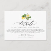 ボタニカルレモンと緑の宿泊施設 エンクロージャーカード (正面)