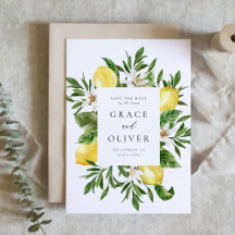 ボタニカルレモンの花フレーム夏