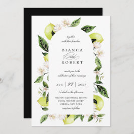ボタニカルレモンアーチフレーム結婚式招待状 招待状