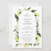 ボタニカルレモンアーチフレーム結婚式招待状 招待状 (正面)