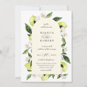 ボタニカルレモンアーチフレーム結婚式招待状 招待状 (正面)