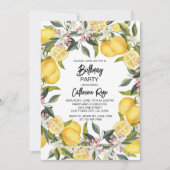 ボタニカルレモンガーデンサマーバースデーパーティー 招待状 (正面)