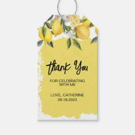 ボタニカルレモンサマーバースデーパーティギフトラベル ギフトタグ