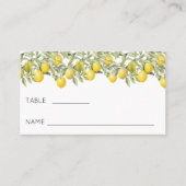 ボタニカルレモンシトラス庭園の結婚式座席表 プレイスカード (正面)