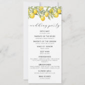 ボタニカルレモンシトラス庭園の結婚式 (裏面)