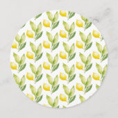 ボタニカルレモンシトラス結婚のラウンドフラットメニュー メニュー (裏面)