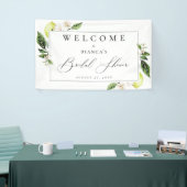 ボタニカルレモンズブライダルシャワーウェルカム 横断幕 (トレードショー)