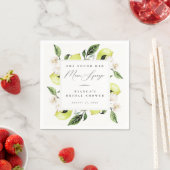 ボタニカルレモンズメインスクイーズブライダルシャワー スタンダードカクテルナプキン (インサイチュ)