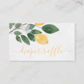 ボタニカルレモンベビーシャワーおむつラッフル エンクロージャーカード (裏面)