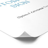 ボタニカルレモンベビーシャワーカスタム文字サイン ポスター (角)