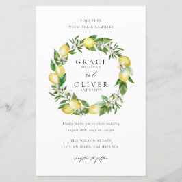 ボタニカルレモンリース庭園の結婚式招待状