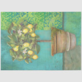 ボタニカルレモンBOHOヴィンテージエフェメラデクページ 薄葉紙 (正面)