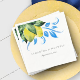 ボタニカルレモ結婚ンズテーブルデコール スタンダードカクテルナプキン