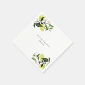 ボタニカルレモ結婚ン スタンダードカクテルナプキン (角)