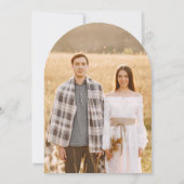 ボタニカルロマンスモノグラム結婚アーチの写真 招待状 (裏面)