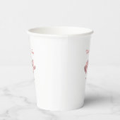 ボタニカルロマンス - 可愛らしい花のカップル 紙コップ (右)
