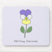 ボタニカルワイルドパンシーパステルフラワー マウスパッド (正面)