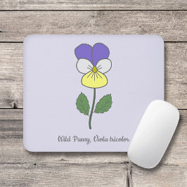 ボタニカルワイルドパンシーパステルフラワー マウスパッド