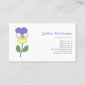 ボタニカルワイルドパンシーパステルフラワー 名刺 (正面)