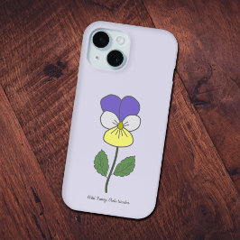 ボタニカルワイルドパンシーパステルフラワー iPhone 15ケース