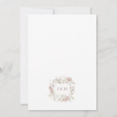 ボタニカルワイルドフラワーズダスティーバラ結婚ズ 招待状 (裏面)