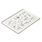 ボタニカルワイルドフラワーズヴィンテージフローラ手帳 ノートブック (左側)