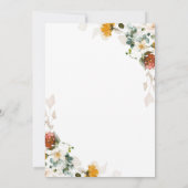 ボタニカルワイルドフラワーバプテスマ《キリスト教》洗礼式や命名式 招待状 (裏面)