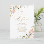 ボタニカルワイルドフラワーバプテスマ《キリスト教》洗礼式や命名式 招待状 (スタンド正面)
