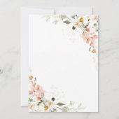 ボタニカルワイルドフラワーバプテスマ《キリスト教》洗礼式や命名式 招待状 (裏面)